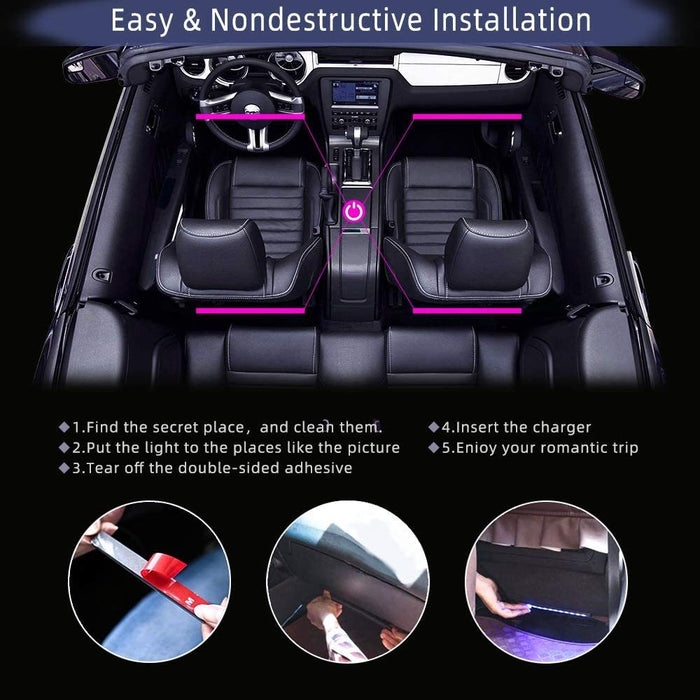 Neon LED Car Interior Ambient Foot Light