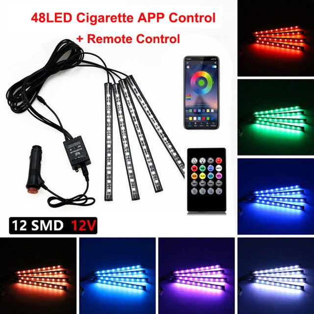 Neon LED Car Interior Ambient Foot Light