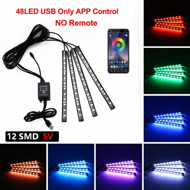 Neon LED Car Interior Ambient Foot Light
